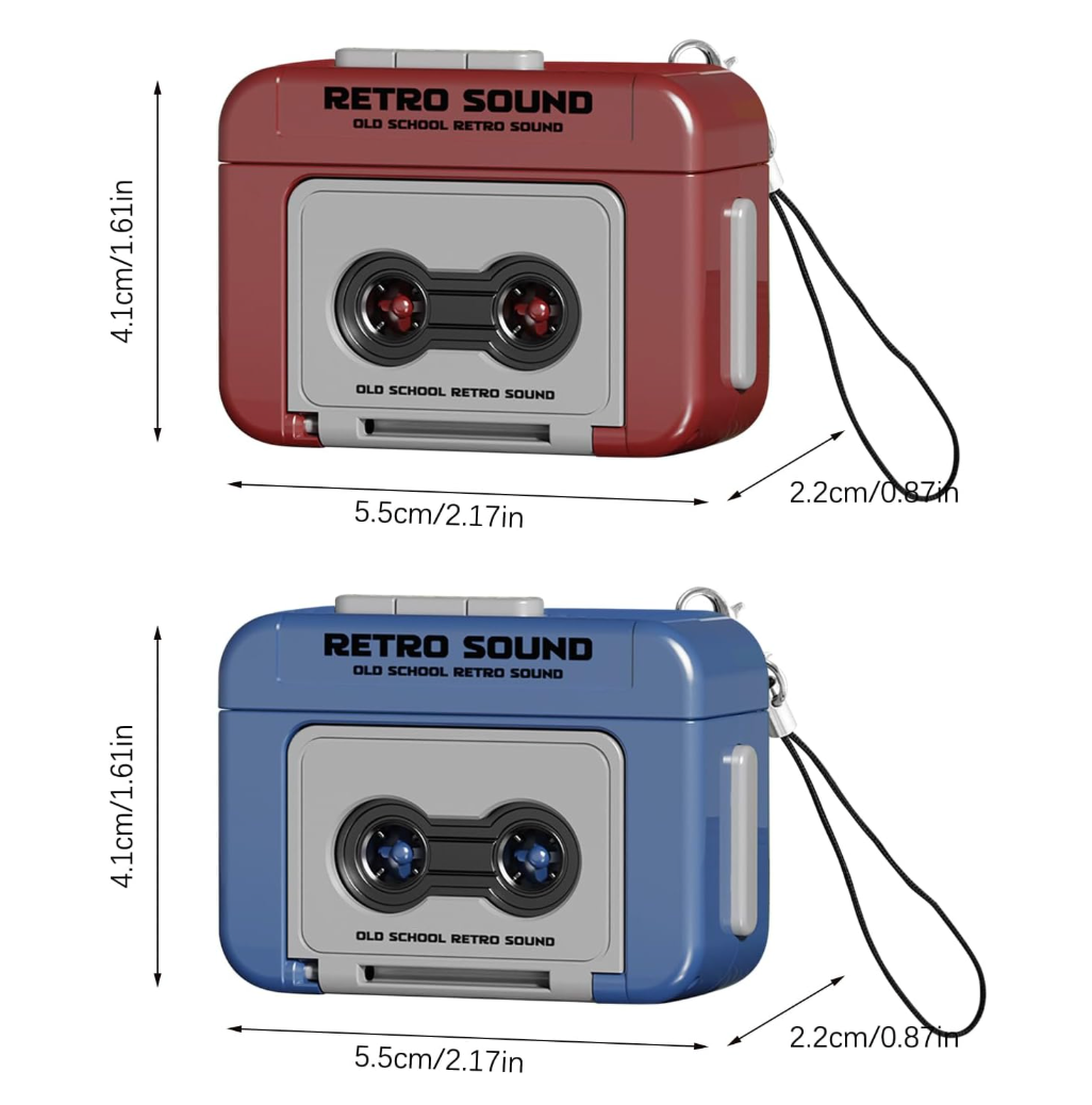 Retro Cassette Style Mini Voice Recorder Keychain